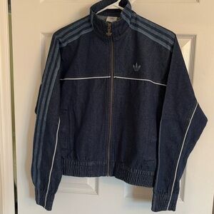 adidas Navy Blue Jacket with White Accents